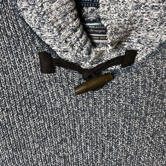 Point Zero men grey sweater,M, black label chunky knit ,cotton 100% - Picture 4 of 14